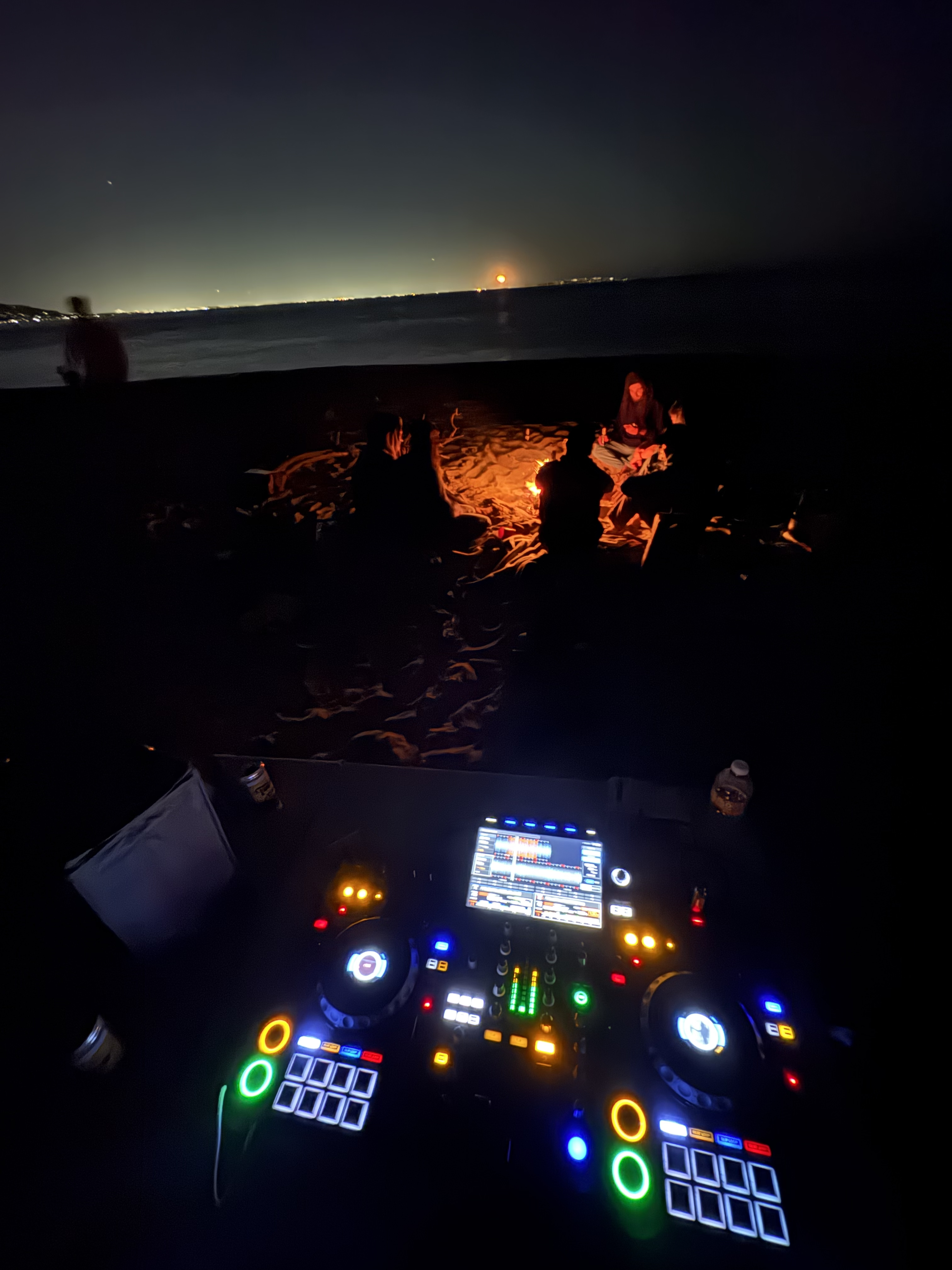 Decks and bonfire